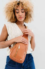 Vegan Leather Multi Pocket Crossbody Handbags