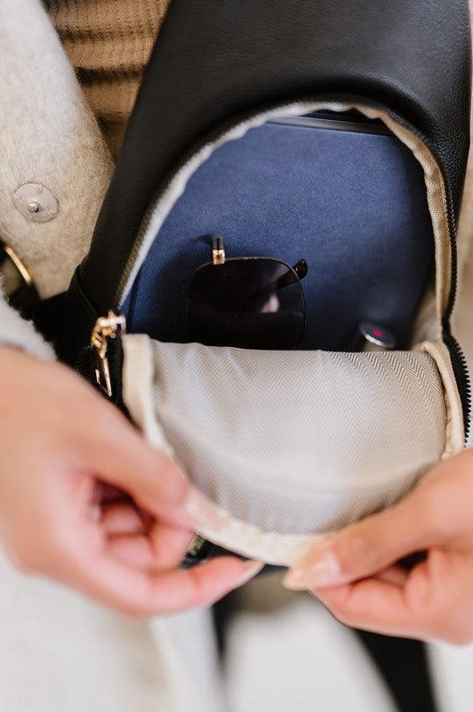 Vegan Leather Multi Pocket Crossbody - DAVERRI FASHIONS