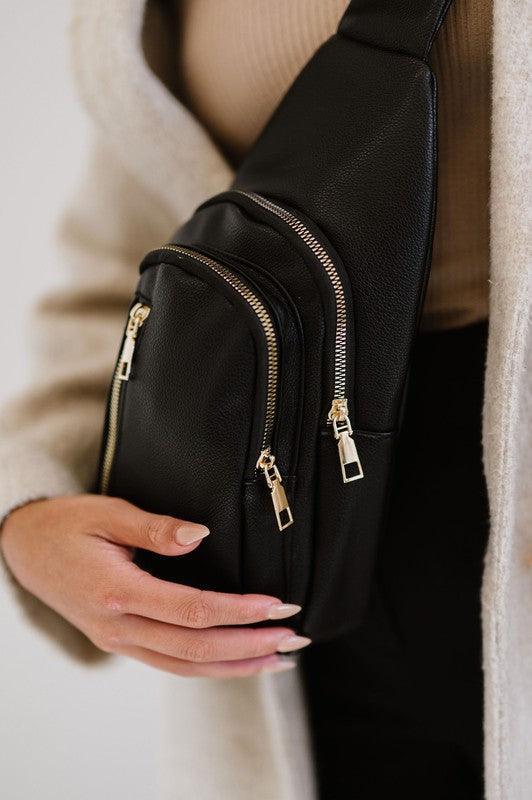 Vegan Leather Multi Pocket Crossbody - DAVERRI FASHIONS