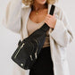 Vegan Leather Multi Pocket Crossbody - DAVERRI FASHIONS