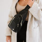 Vegan Leather Multi Pocket Crossbody - DAVERRI FASHIONS