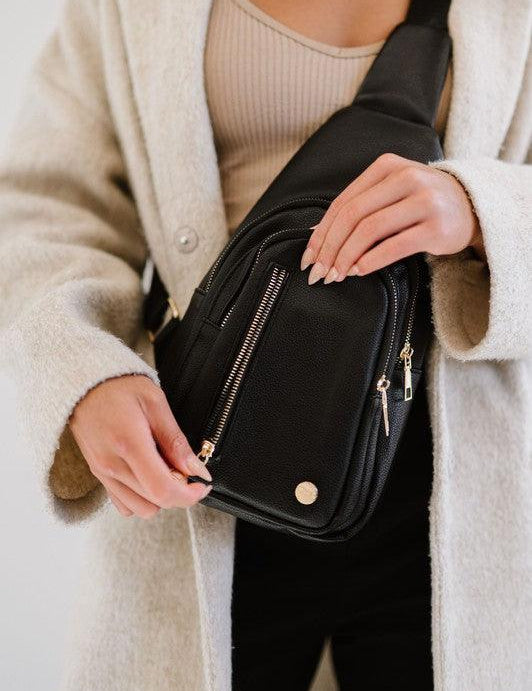 Vegan Leather Multi Pocket Crossbody | Handbags Daverri Fashions