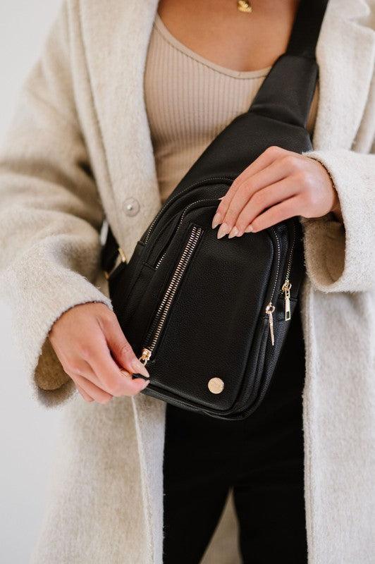 Vegan Leather Multi Pocket Crossbody - DAVERRI FASHIONS