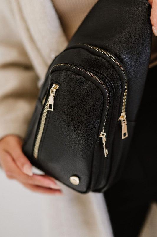 Vegan Leather Multi Pocket Crossbody - DAVERRI FASHIONS