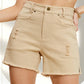 Casual Washed Pocket Denim Shorts Shorts