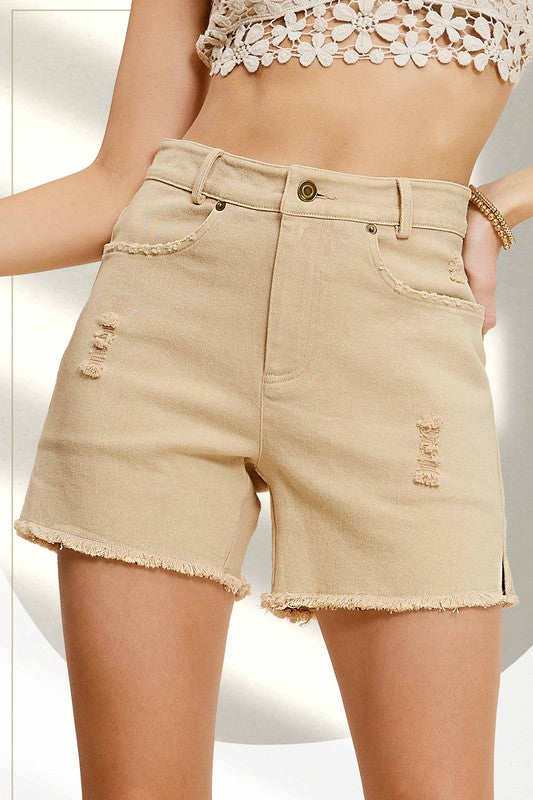 Casual Washed Pocket Denim Shorts Shorts