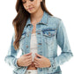 Spandex Ladies Casual Denim Jacket Denim Jackets