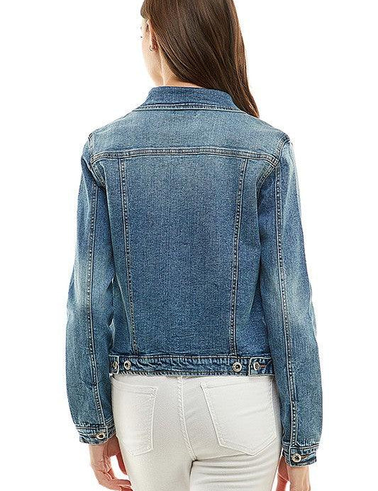 Spandex Ladies Casual Denim Jacket Coats & Jackets