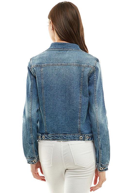 Spandex Ladies Casual Denim Jacket Coats & Jackets