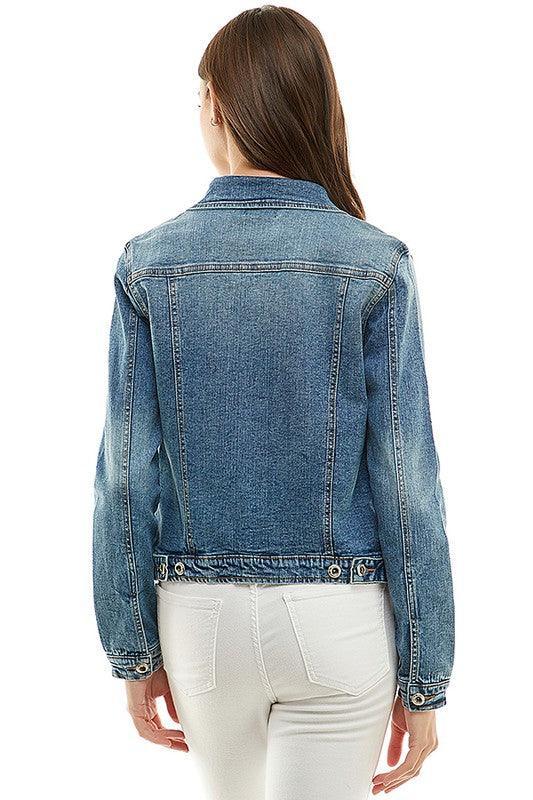 Spandex Ladies Casual Denim Jacket Denim Jackets