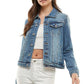 Spandex Ladies Casual Denim Jacket Denim Jackets