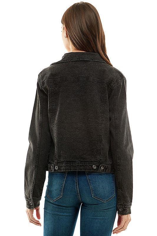 Spandex Ladies Casual Denim Jacket Denim Jackets