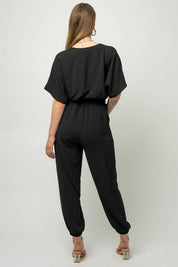 Dolman Sleeve Surplice Jumpsuit Jumpsuits