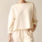 French Terry Long Sleeve Cotton Top Sweatshirts