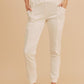 Patch Pockets Tapered Joggers WHITE Joggers