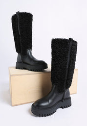 Lapland Fur Detail Calf Length Boots | Boots Daverri Fashions