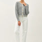 Be Cool Cable Knit Long Sleeve Contrast Edge Cardigan - DAVERRI FASHIONS