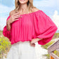 Jenna Top VIVID PINK Blouses