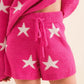 Soft Long Sleeve Star Print Top and Short Set Loungewear Sets