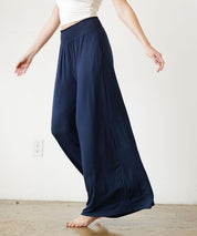 Smocked Waist Organic Bamboo Palazzo Pants Pants