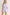 MABLE Striped Puff Sleeve Collared Neck Romper Lt Blue S Rompers