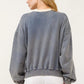 And The Why BEVERLY HILLS 92 CALIFORNIA Contrast Crop Sweatshirt - DAVERRI FASHIONS