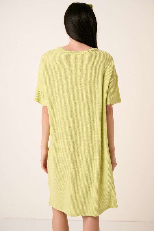 Mittoshop Urban Rib Knit Short Sleeve Tee Dress