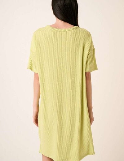 Mittoshop Urban Rib Knit Short Sleeve Tee Dress