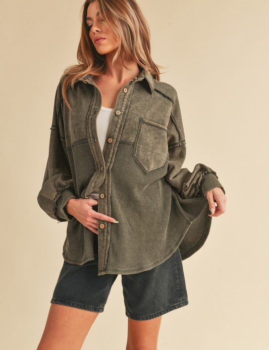 VANILLA CHARCOAL Judie Jacket | Shackets Daverri Fashions