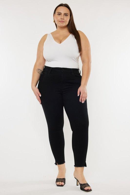 Plus High Rise Ankle Skinny Jeans JET BLACK Jeans