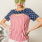 BiBi American Flag Theme Front Cut Out Top Tops