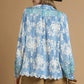 Umgee Printed Long Sleeve Blouse Blouses