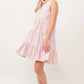 Lime 'N' Chili Striped Sleeveless V-Neck Tiered Dress
