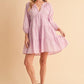 Aemi + Co Notched Balloon Sleeve Tiered Mini Dress Mini Dresses