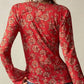 Floral Button-Front Shirt with Bell Sleeves - DAVERRI FASHIONS