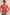 SO ME Bow Ribbon Pattern Sweater Top with Back Key Hole FUCHSIA IVORY