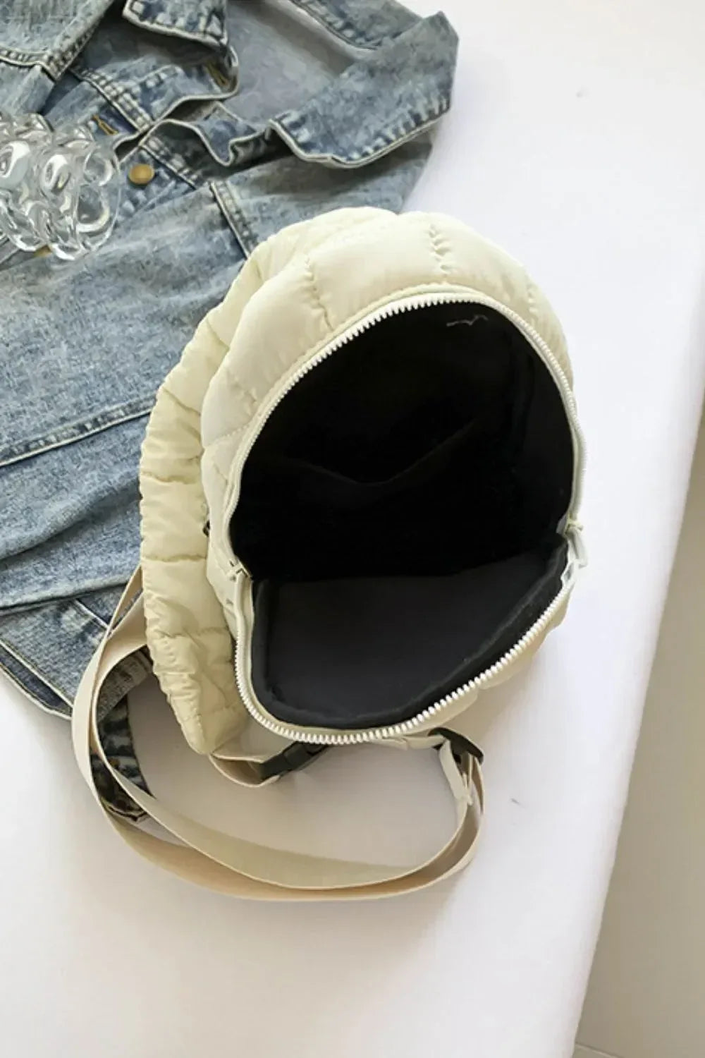 Quilted Nylon Crossbody Bag - DAVERRI FASHIONS