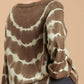 Umgee Full Size Ribbed Hem Tie Dye Round Neck Sweater Plus Size - DAVERRI FASHIONS