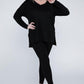 Zenana Plus Size Buttery Soft Loungewear Set BLACK Pants Sets
