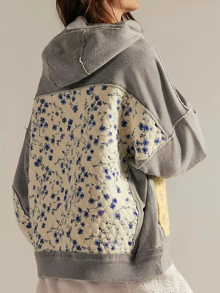 Exposed Seam Dropped Shoulder Hoodie | Hoodies Daverri Fashions