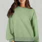 Round Neck Long Sleeve Sweatshirt - DAVERRI FASHIONS