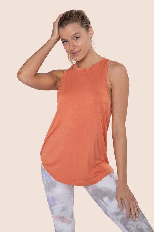 Mono B Raw Edge Tank Top CARROT S Shirts & Tops