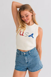 USA Knit Tank Top Tank Tops