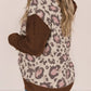 Plus Size Leopard Long Sleeve Drawstring Hoodie - DAVERRI FASHIONS