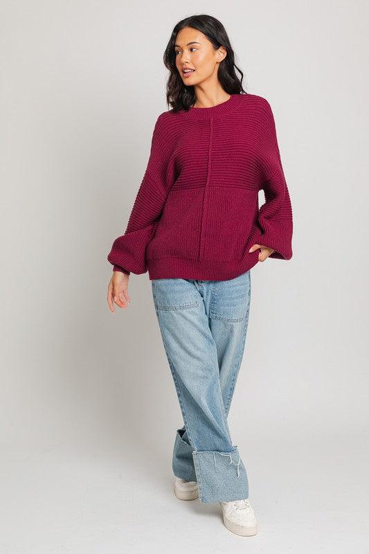 Ribbed Knitted Sweater Sweaters