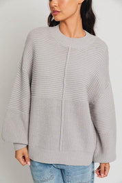 Ribbed Knitted Sweater Tops