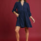 Umgee Tiered Corduroy Mini Dress with Balloon Sleeves Mini Dresses