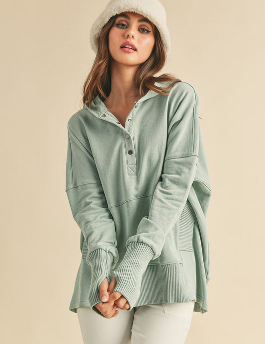 LIGHT SEAGREEN S Vivi Pullover | Hoodies Daverri Fashions