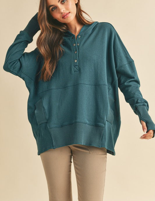 TEAL S Vivi Pullover | Hoodies Daverri Fashions