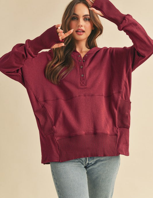 BORDEAUX S Vivi Pullover | Hoodies Daverri Fashions